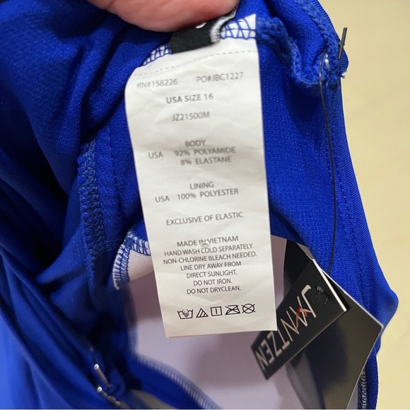 New Jantsen women Blue swimwear size 16 - Picture 6 of 7